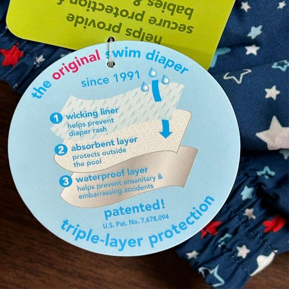 NEW i play Green Sprouts Boys 6 Months Swim Diaper Shorts 4th of July Summer - Picture 10 of 12